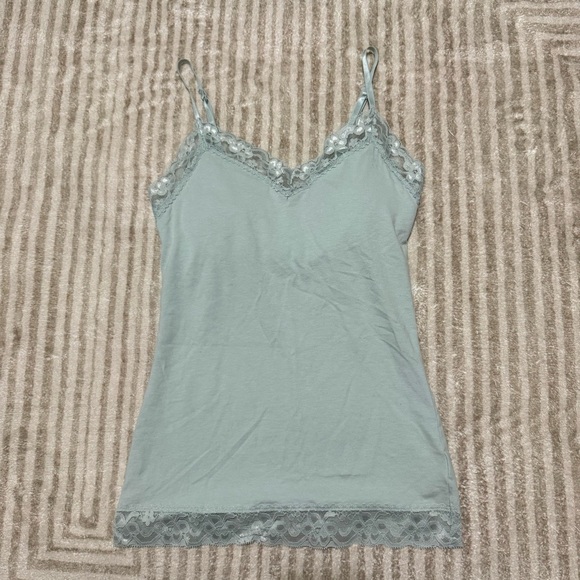 No Boundaries Lace Trim Camisole in Soft Gray - Picture 1 of 3